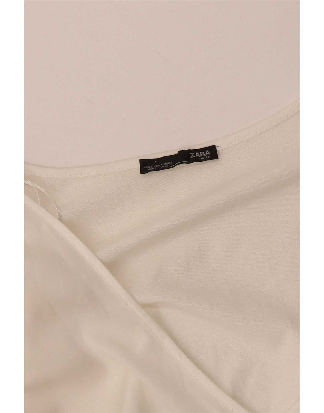Top Zara da donna a maniche lunghe UK 14 grande bianco