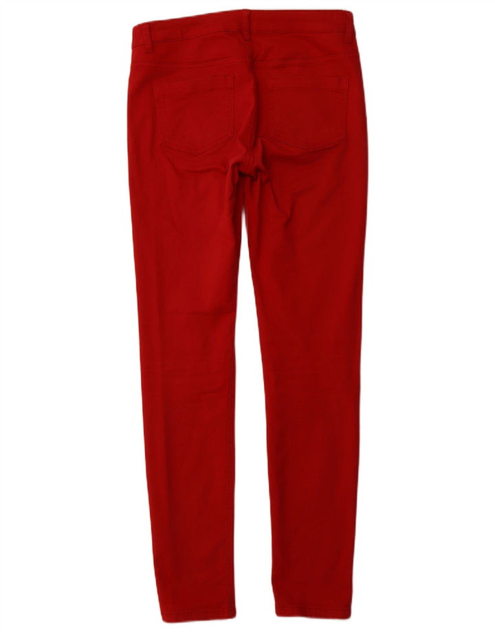 Pantaloni casual skinny da donna REISS UK 12 medi W30 L32 cotone rosso