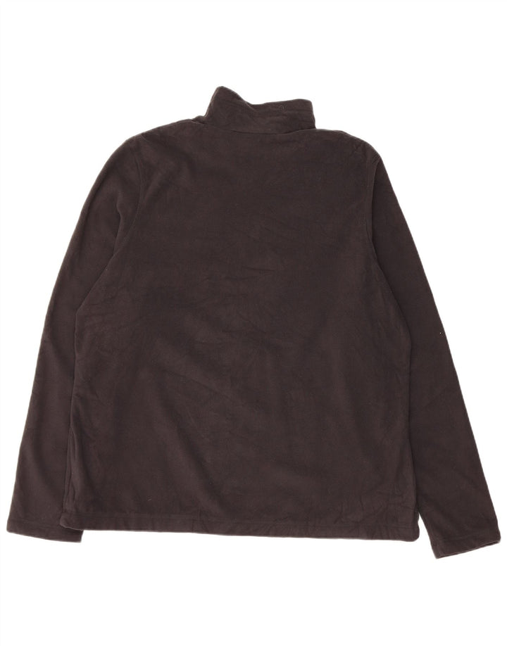 Maglione in pile REEBOK da uomo con zip e collo XL nero poliestere