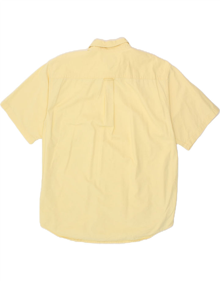 EDDIE BAUER Mens Short Sleeve Shirt Large Yellow Cotton Vintage Eddie Bauer and Second-Hand Eddie Bauer from Messina Hembry 