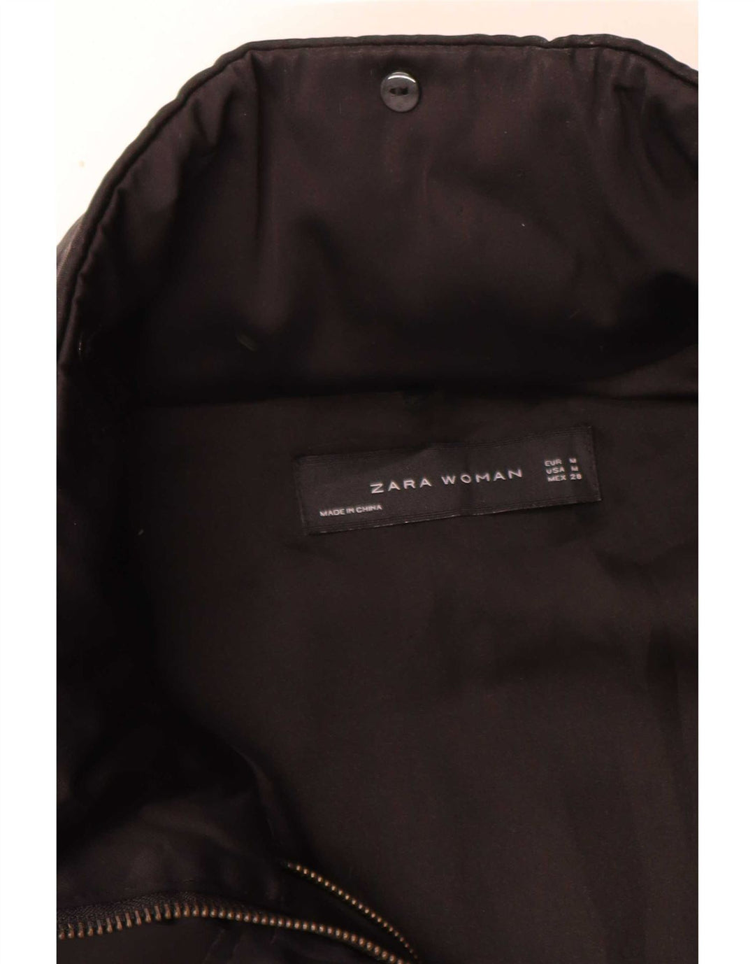 Giacca Parka con cappuccio da donna Zara UK 14 media nera