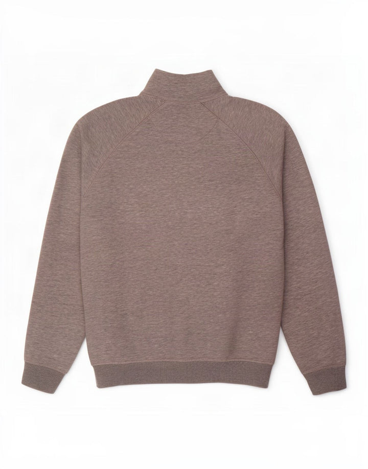 Felpa da uomo con collo con zip Farah, maglione, cotone grigio medio
