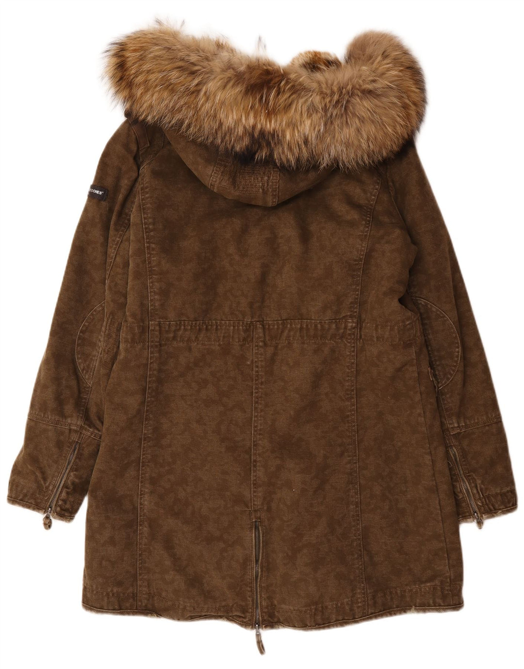 Giacca Parka con cappuccio da donna Frieda & Freddies EU 40 cotone kaki medio