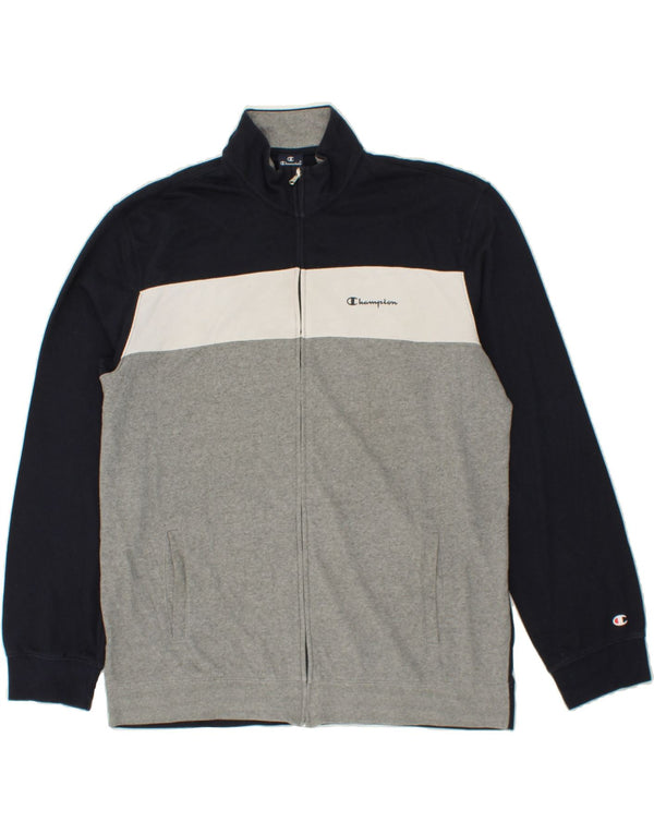 Giacca da tuta da uomo CHAMPION 3XL Cotone color block blu navy