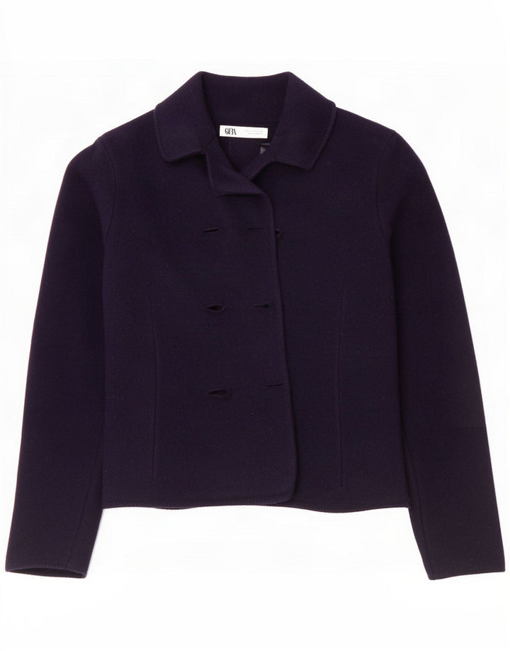 Zara Giacca blazer da donna UK 14 Media Blu navy Lana