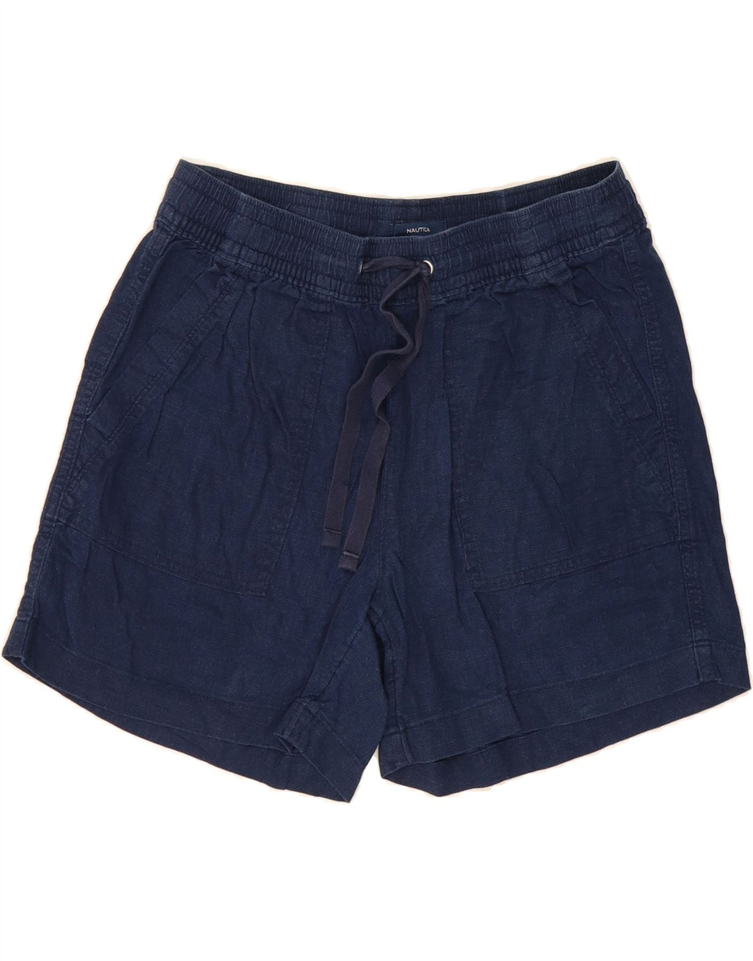 NAUTICA Womens Chino Shorts Small W28  Navy Blue Linen Vintage Nautica and Second-Hand Nautica from Messina Hembry 
