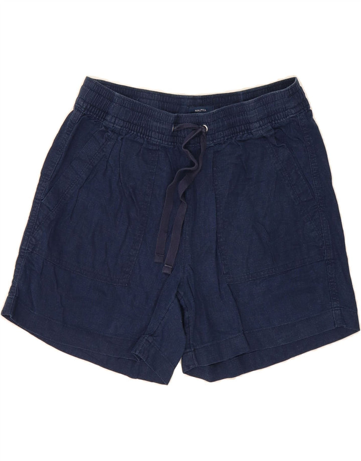 NAUTICA Womens Chino Shorts Small W28  Navy Blue Linen Vintage Nautica and Second-Hand Nautica from Messina Hembry 