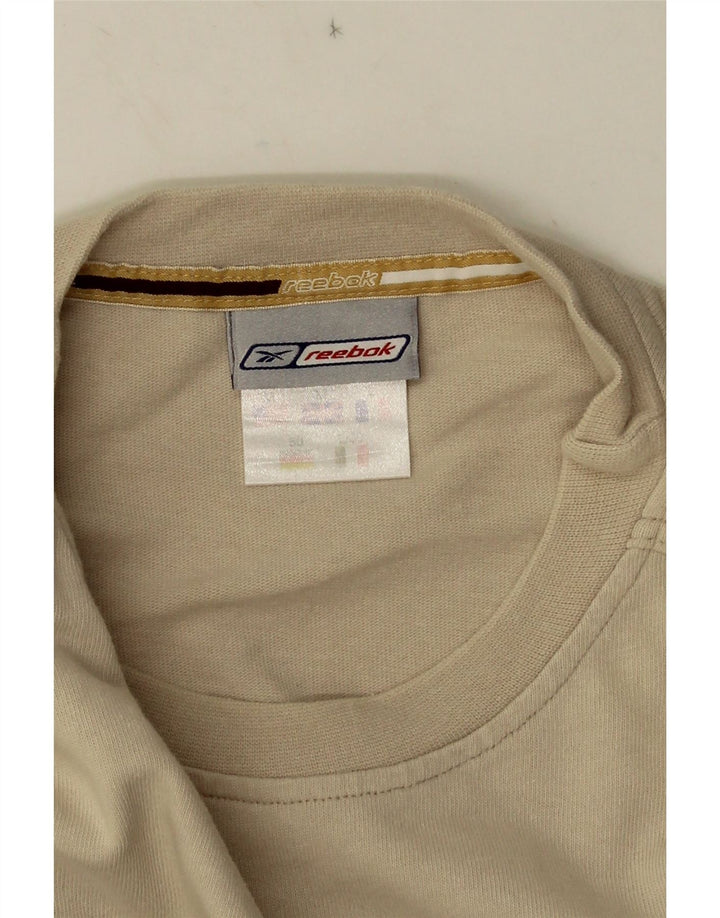 T-shirt grafica da uomo REEBOK Top beige medio color block