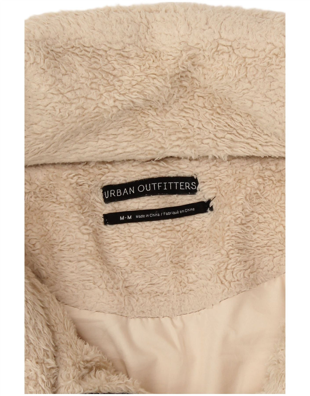 Giacca in pile imbottita oversize da donna Urban Outfitters UK 14 Beige medio