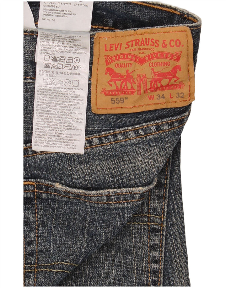 Levi's Uomo 559 Jeans dritti W34 L32 Cotone Blu