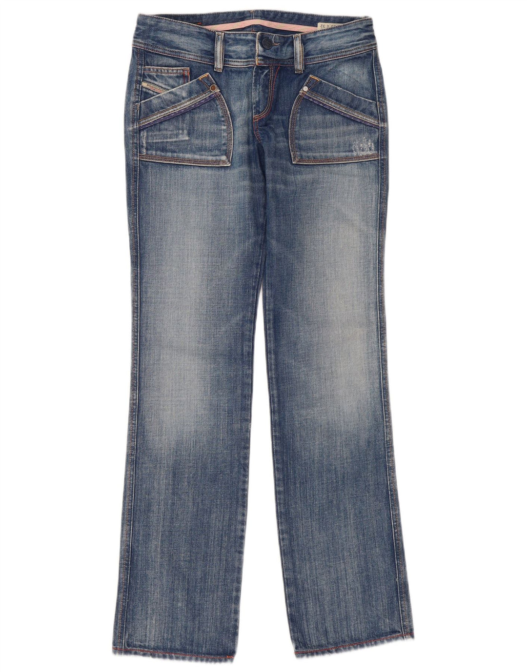 Jeans dritti da donna Diesel Reckfly W29 L32 cotone blu