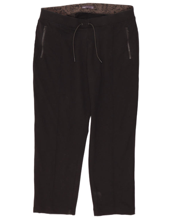 Pantaloni da tuta Capri da donna Marks & Spencer UK 18 XL cotone nero