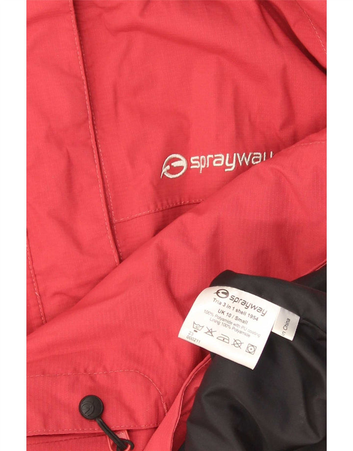 Giacca antipioggia con cappuccio da donna Sprayway UK 10 Small Rosso Poliammide