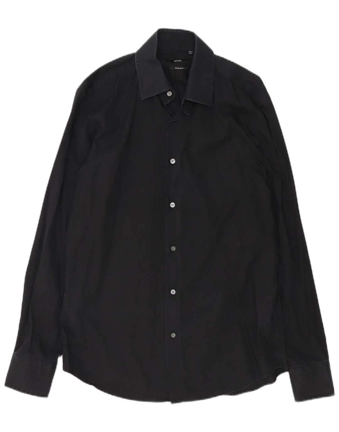 Camicia da uomo vestibilità regolare Hugo Boss taglia 39 15 1/2 media nera