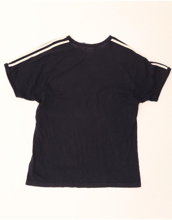 T-shirt Adidas da uomo Top Large in cotone nero