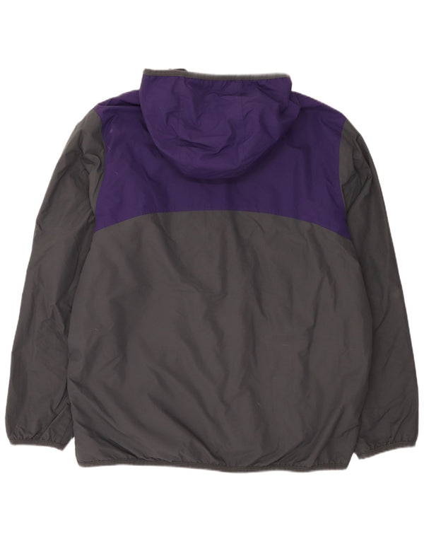 Giacca da ginnastica da uomo con cappuccio Nike XL in nylon color block viola