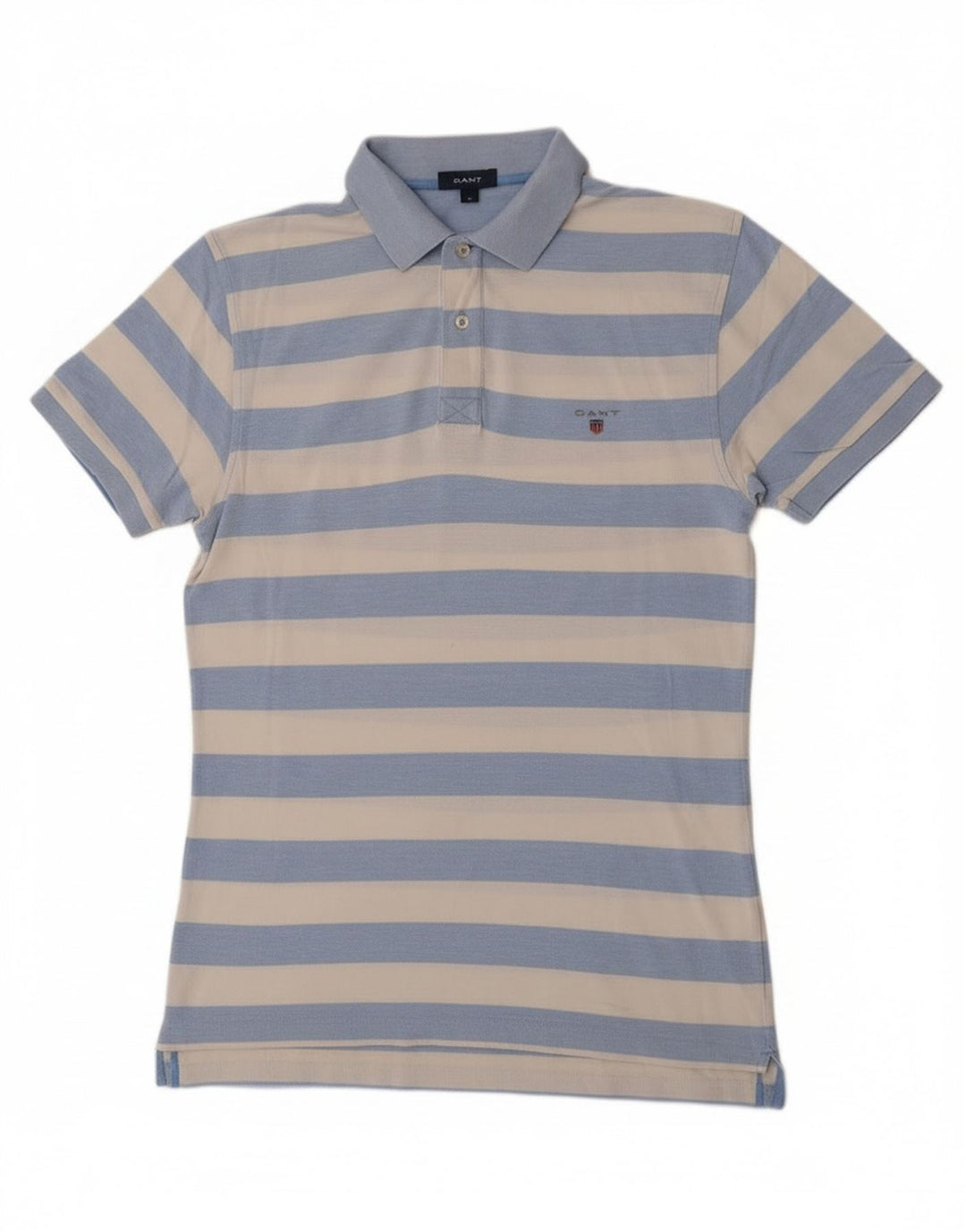 Polo da uomo Gant a righe blu medio