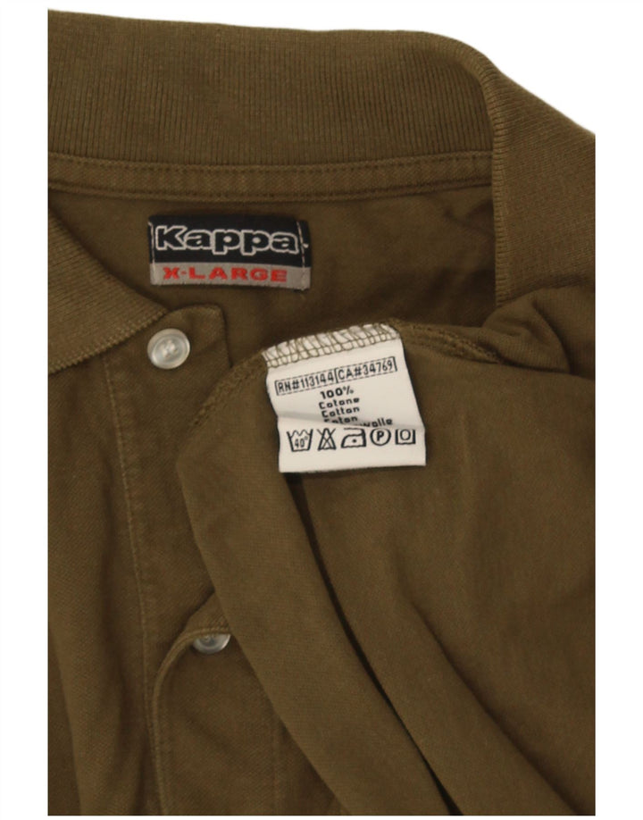 Polo Kappa da uomo XL in cotone kaki