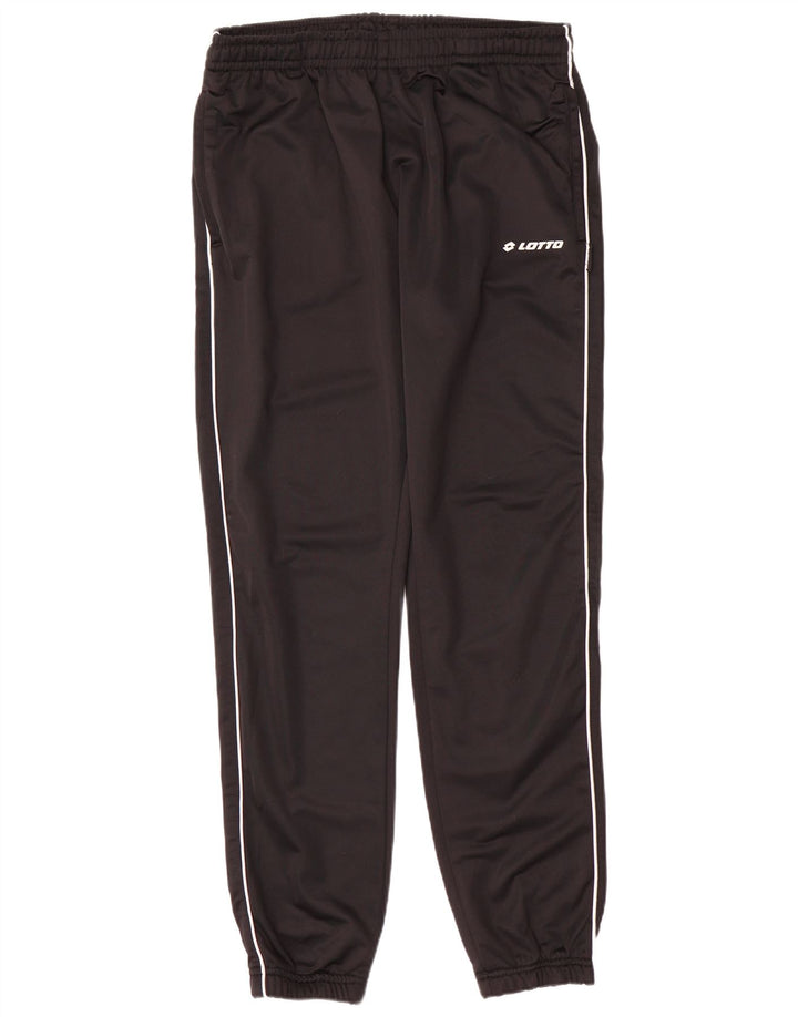 Pantaloni da tuta da uomo Lotto Joggers grandi in poliestere nero