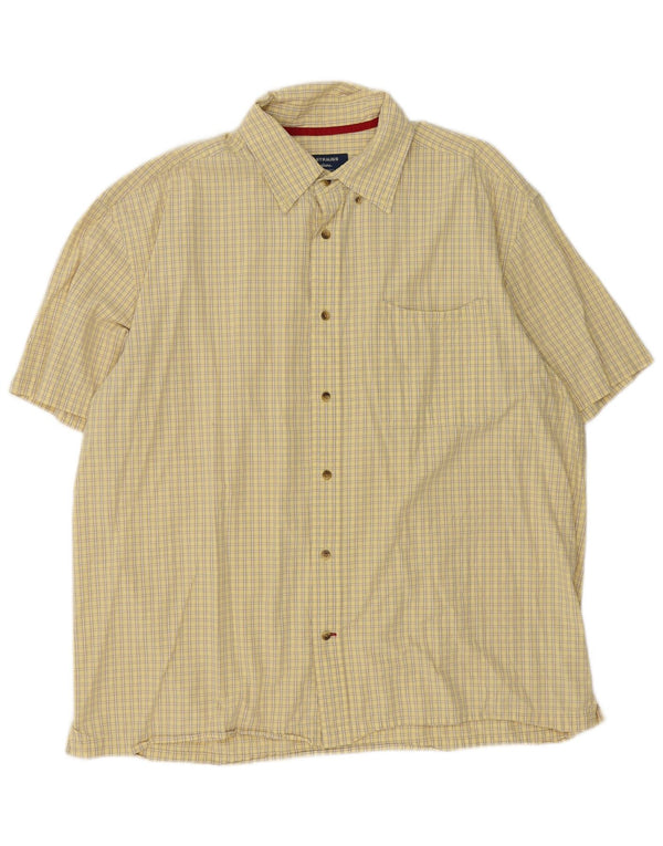Camicia a maniche corte da uomo Levi's XL in cotone a quadretti giallo