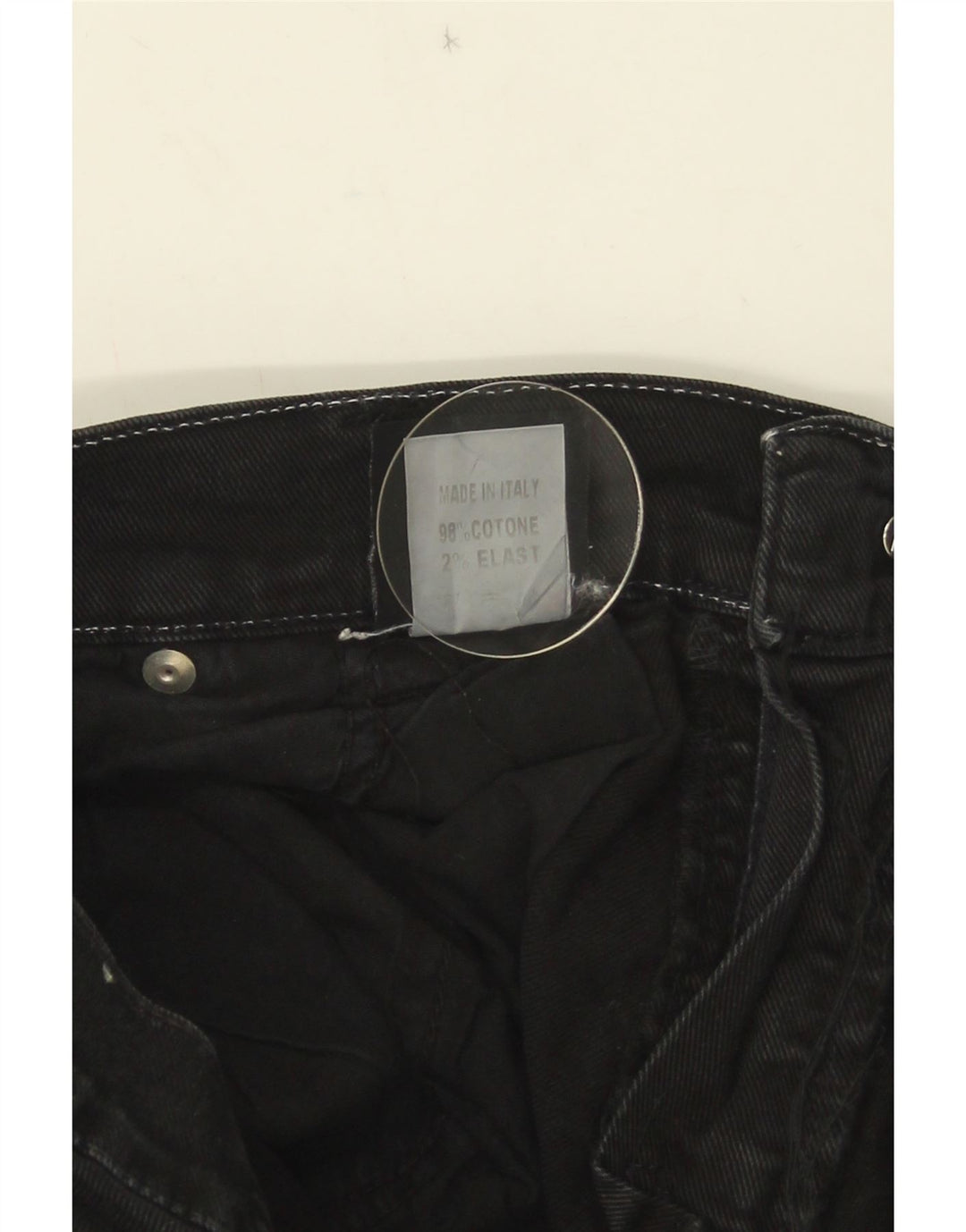 Jeans dritti da uomo Roy Rogers W33 L30 cotone nero