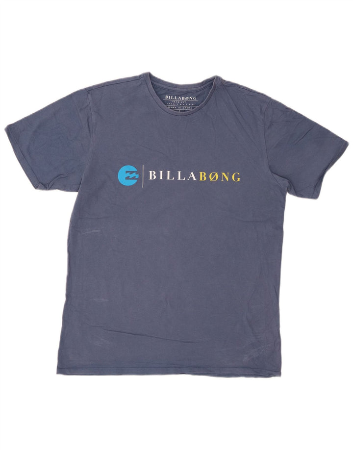 BILLABONG T-shirt grafica da uomo slim fit Top grande in cotone blu navy