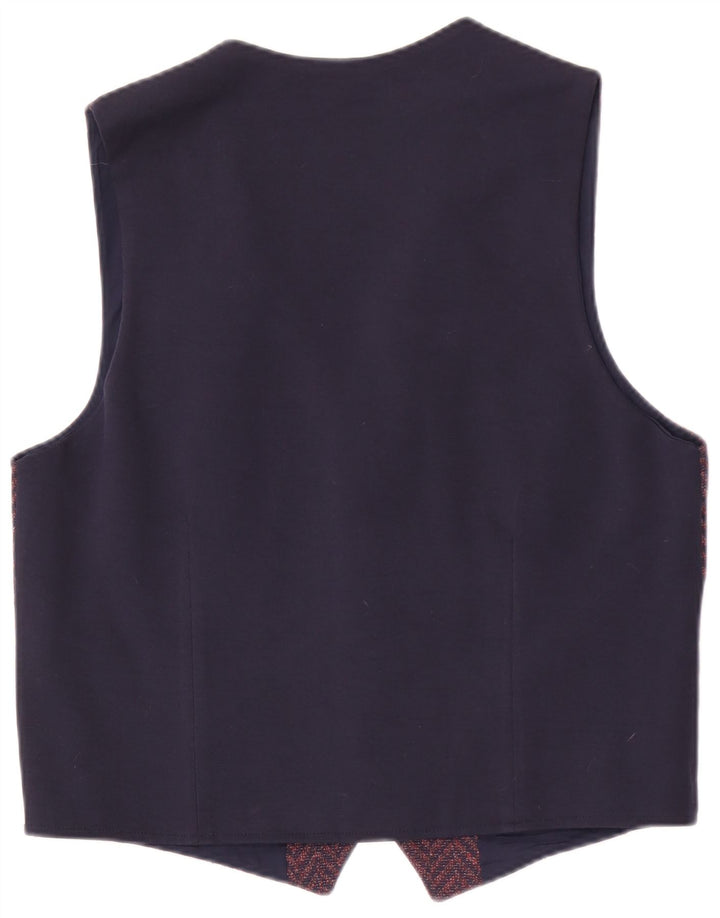 Gilet vintage da uomo a spina di pesce viola medio