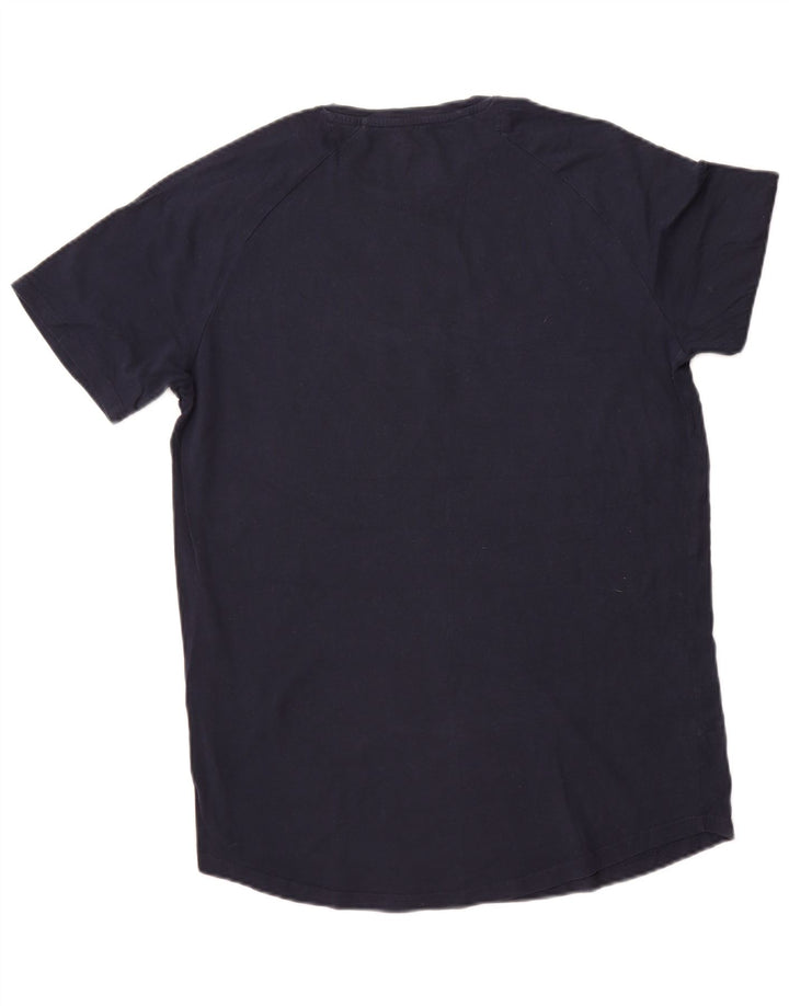 JACK & JONES T-shirt da uomo Top media in cotone blu navy