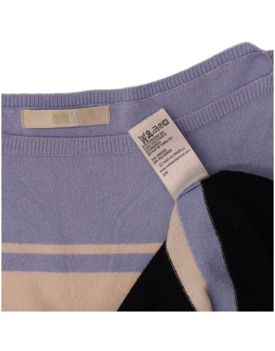 Maglione maglione con scollo a barca da donna Marks & Spencer UK 14 medio multicolore