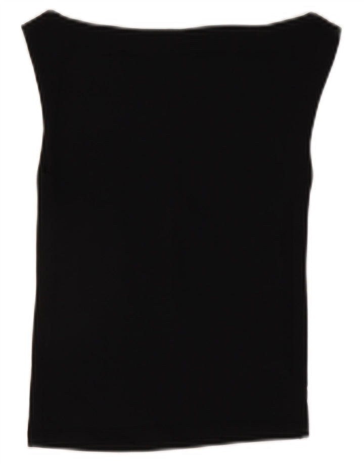 ZARA Camicetta Corta da Donna Top UK 8 Small Nera