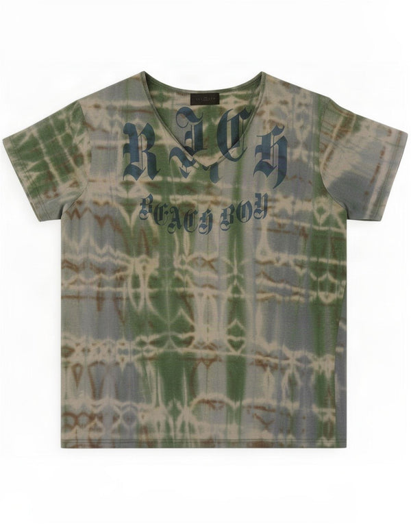 T-shirt grafica da donna Richmond Top IT 50 XL cotone tie dye verde