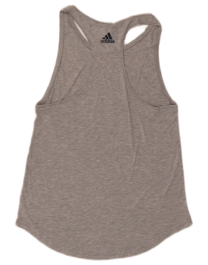 Canotta grafica da donna Adidas UK 10 piccola grigia