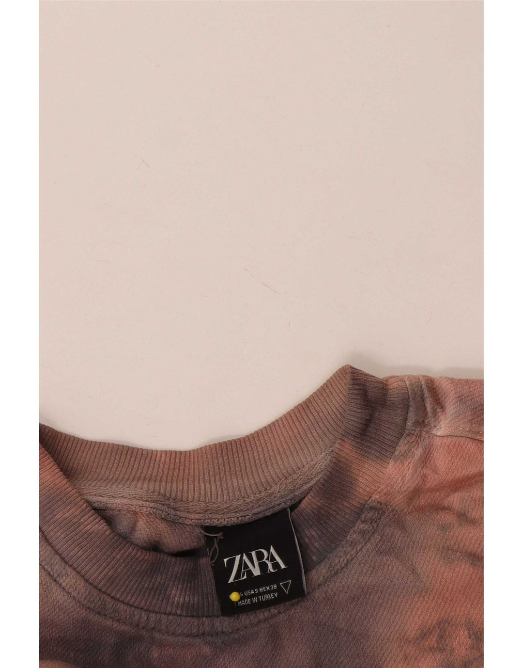 Zara Uomo Felpa con grafica ampia e vestibilità ampia Maglione piccolo multicolore Tie Dye