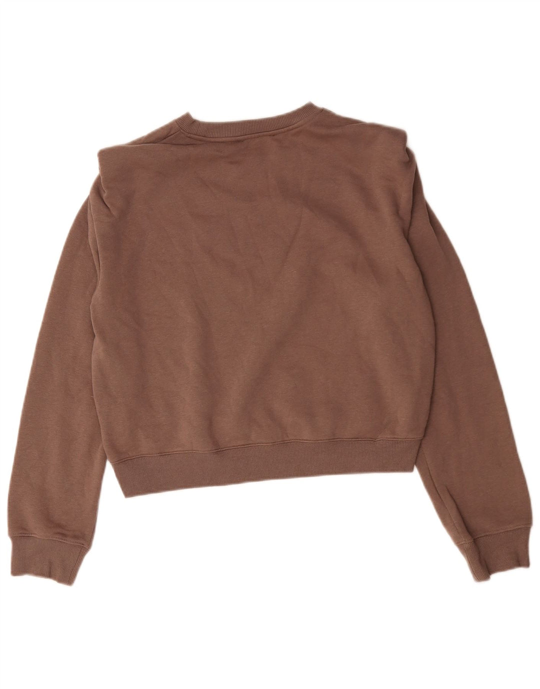 Felpa oversize da donna Zara UK 10 piccola in cotone marrone