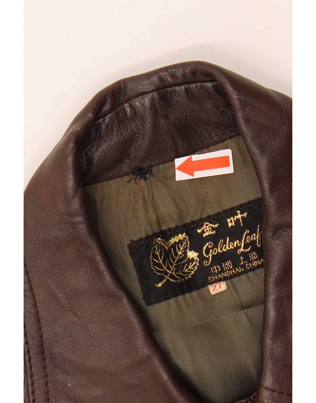 Giacca in pelle da uomo Golden Leaf UK 38 Marrone medio