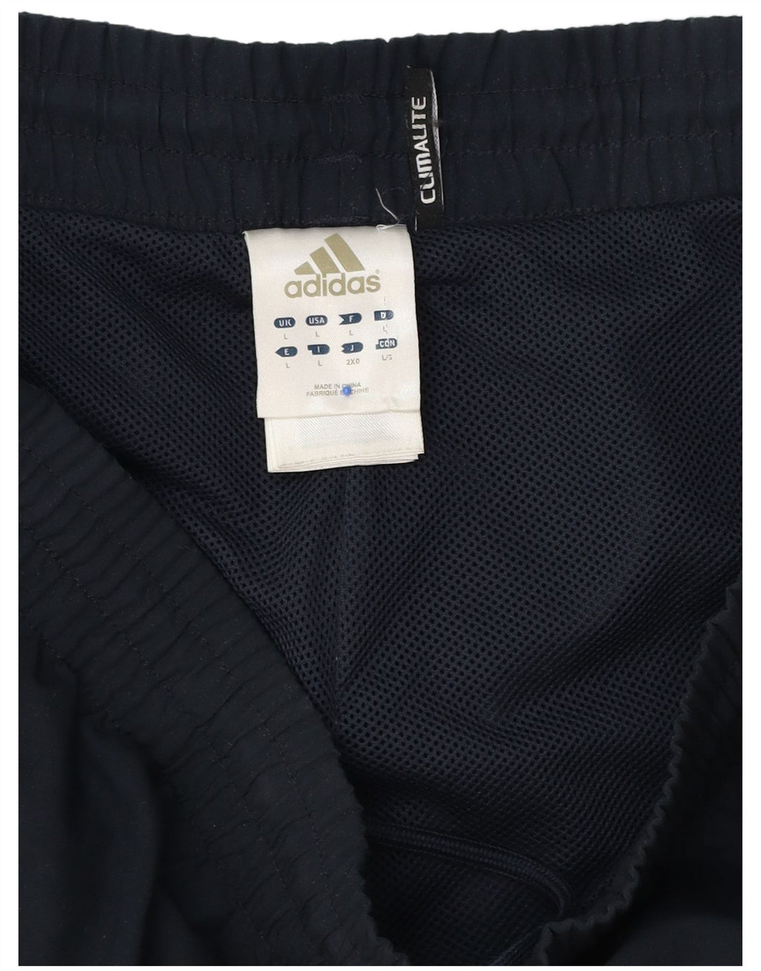 Pantaloni da tuta Adidas Climalite da uomo di grandi dimensioni in poliestere blu navy