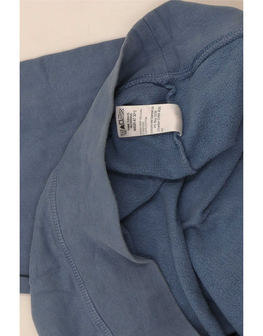 Marks & Spencer Felpa da uomo Maglione Blu medio Cotone