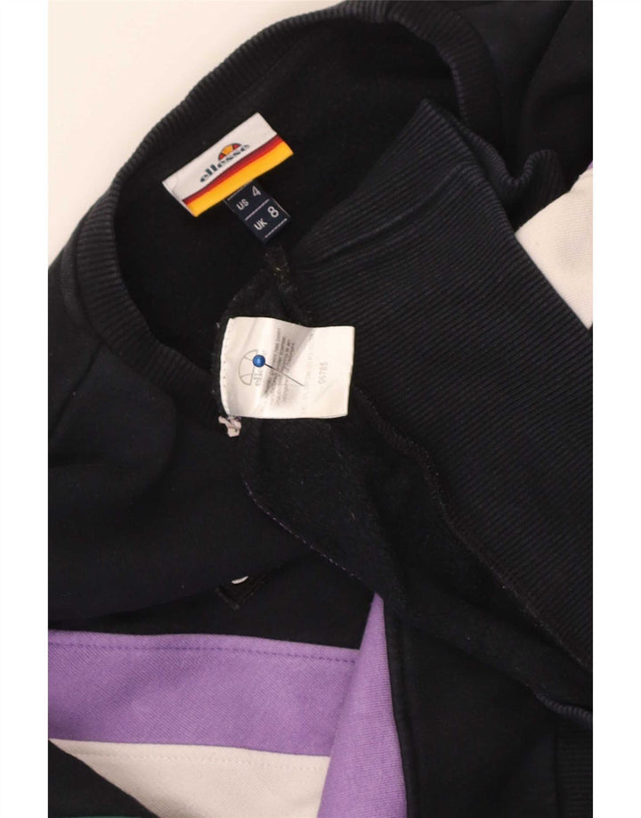 Ellesse, felpa corta da donna, maglione, UK 8, piccolo, multicolore, color block