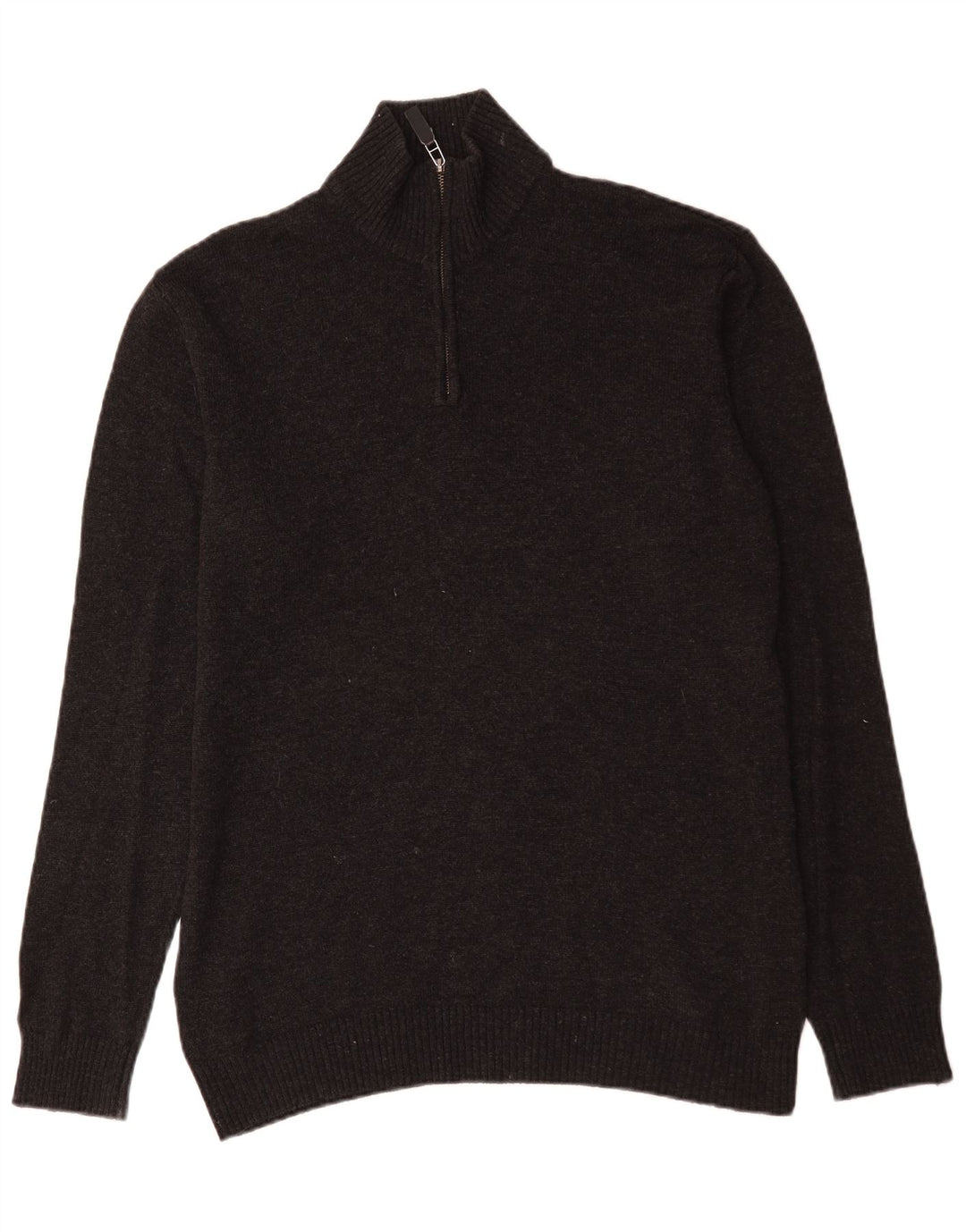 Maglione da uomo John Lewis con zip e collo grigio medio chiazzato