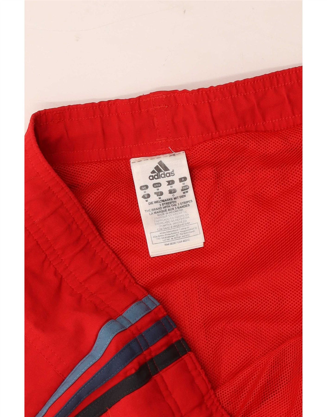 Pantaloncini sportivi Adidas da uomo in nylon rosso medio