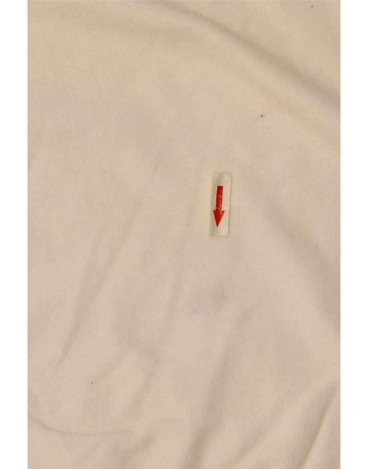 Maglione Zara da uomo con scollo a V in cotone bianco sporco medio