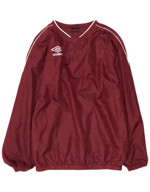 Umbro Tuta da uomo pullover Top Large Bordeaux Poliestere