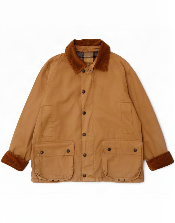 Giacca da uomo in cotone cerato Barbour Bedale UK 38 Colorblock beige medio