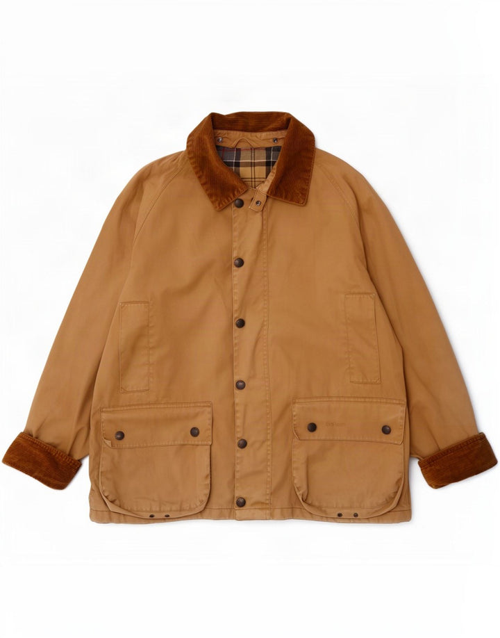 Giacca da uomo in cotone cerato Barbour Bedale UK 38 Colorblock beige medio