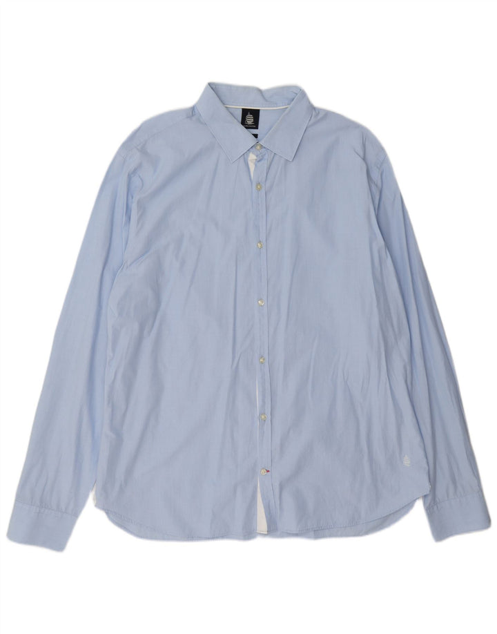 Marina Yachting Camicia da uomo slim fit taglia 45 XL Blu