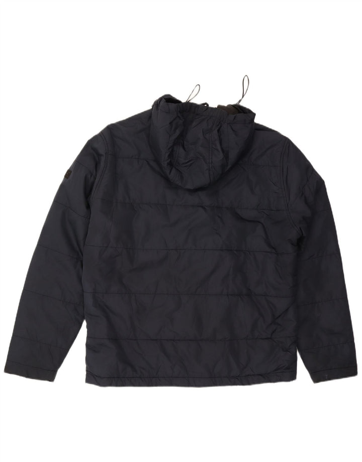 Giacca imbottita con cappuccio da uomo Jack & Jones UK 42 XL poliestere blu navy