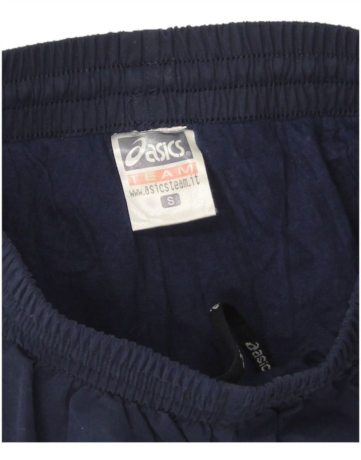 Pantaloni da tuta da uomo Asics piccoli in poliestere blu navy
