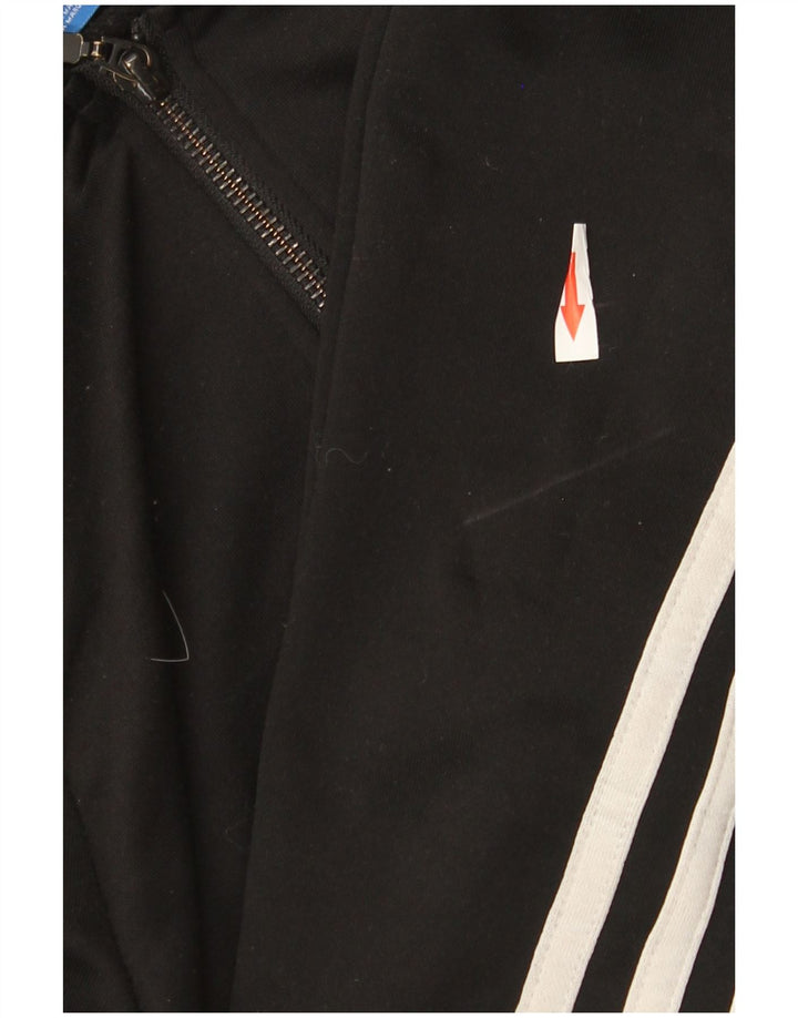 Felpa con cappuccio e zip Adidas da ragazzo 11-12 anni in poliestere nero