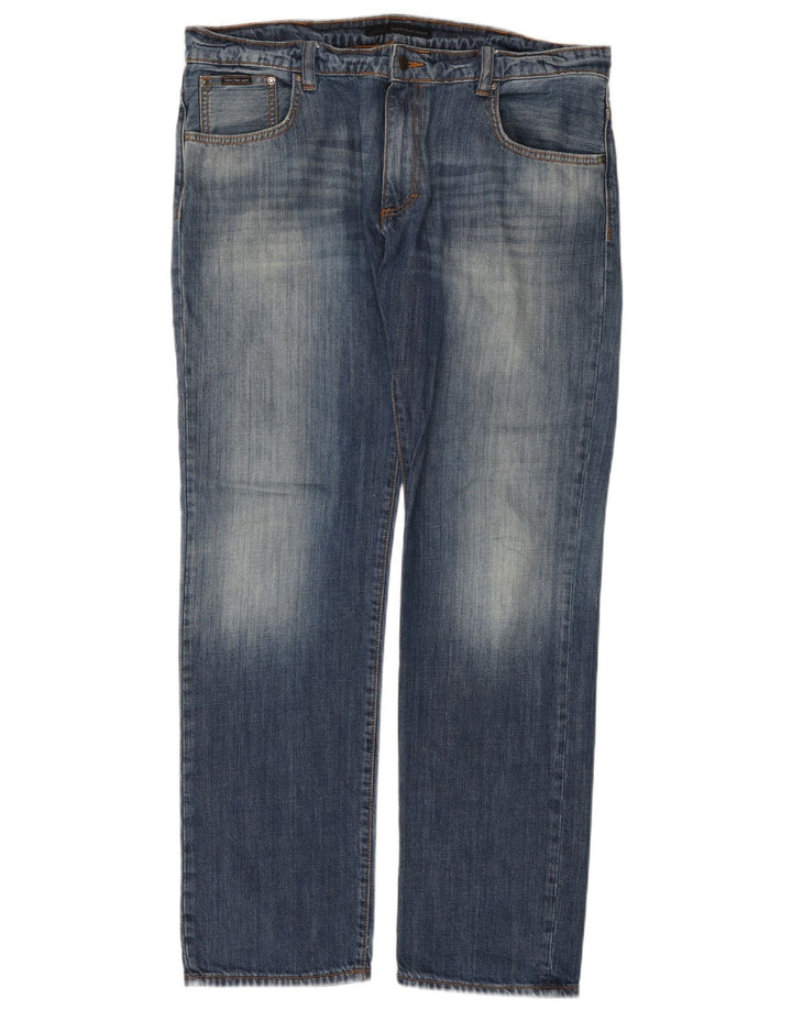 Jeans dritti da uomo Calvin Klein W38 L34 cotone blu
