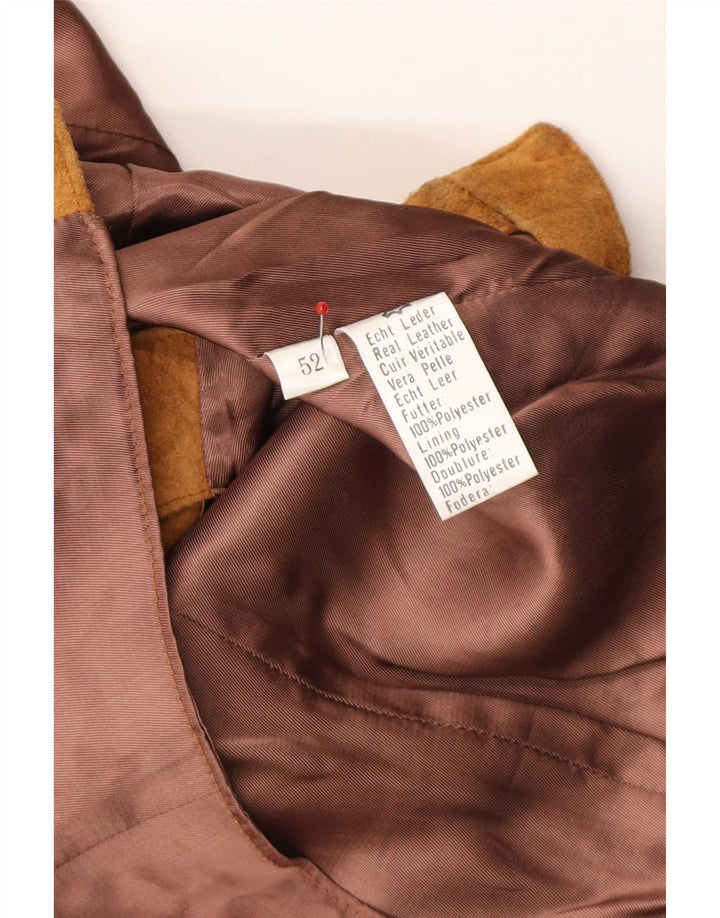 Gilet da uomo in pelle scamosciata Broadway IT 52 Large in pelle beige